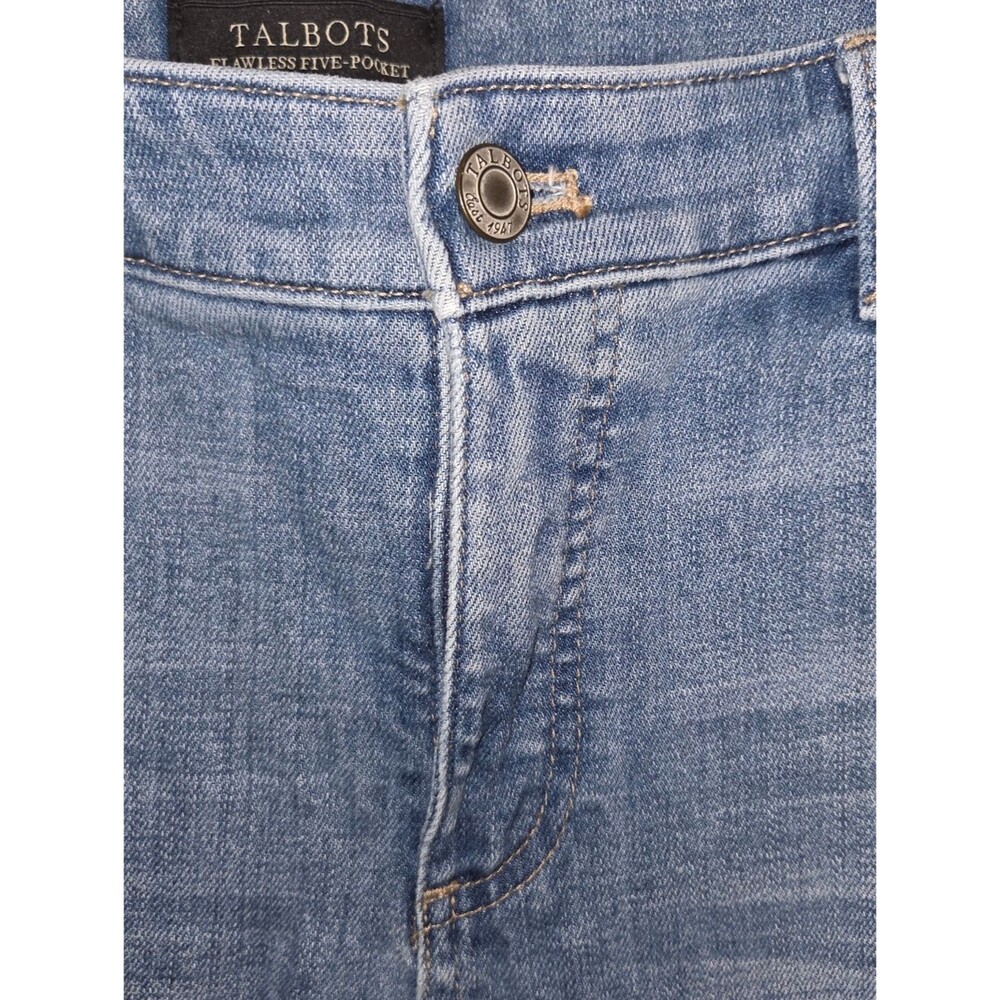 Talbots Flawless Five-Pocket Slim Taper Released Hem Denim Jeans, Size 10 - Picture 4 of 8